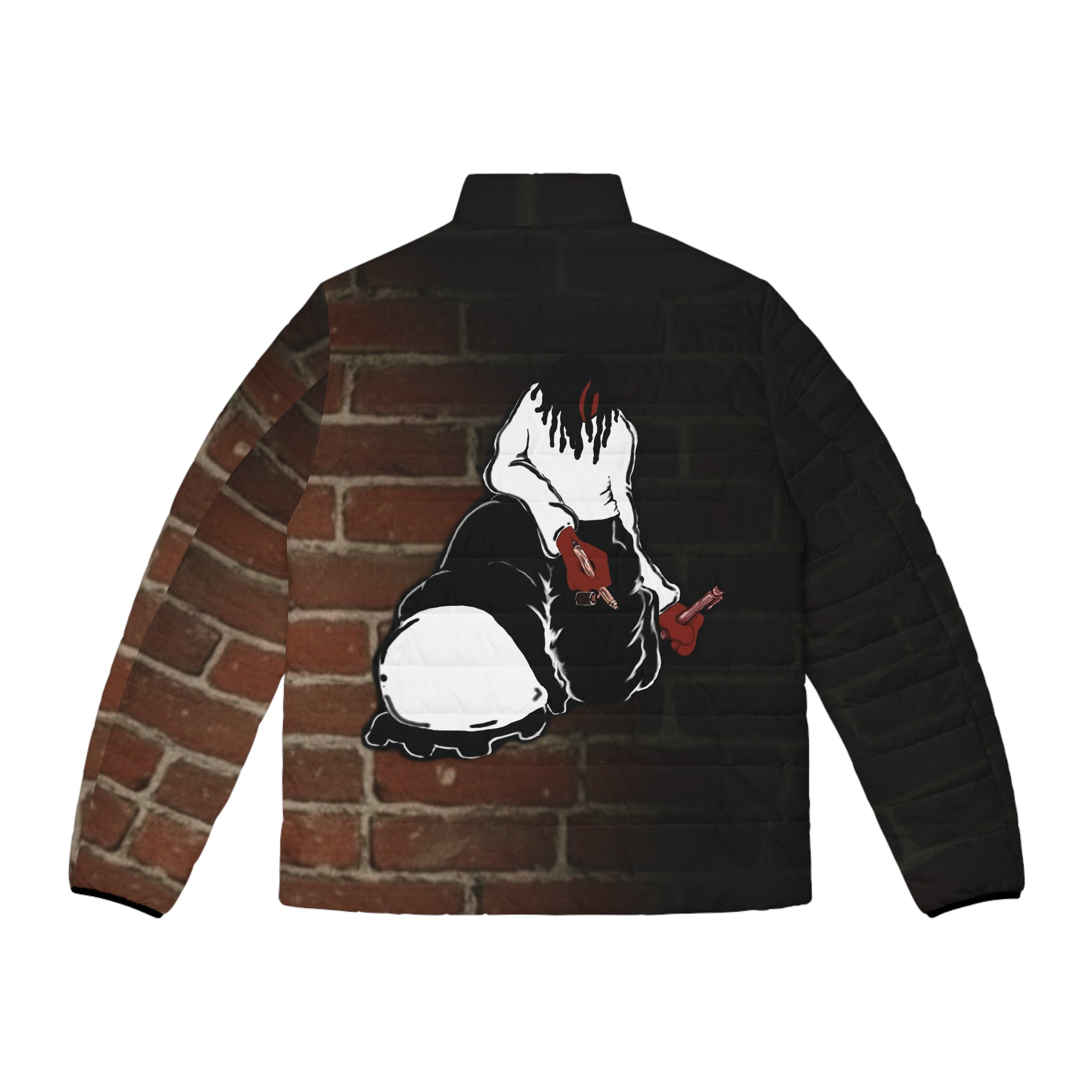 Brick House Street Art Puffer Jacket — TheBrokenArtShow AOP
