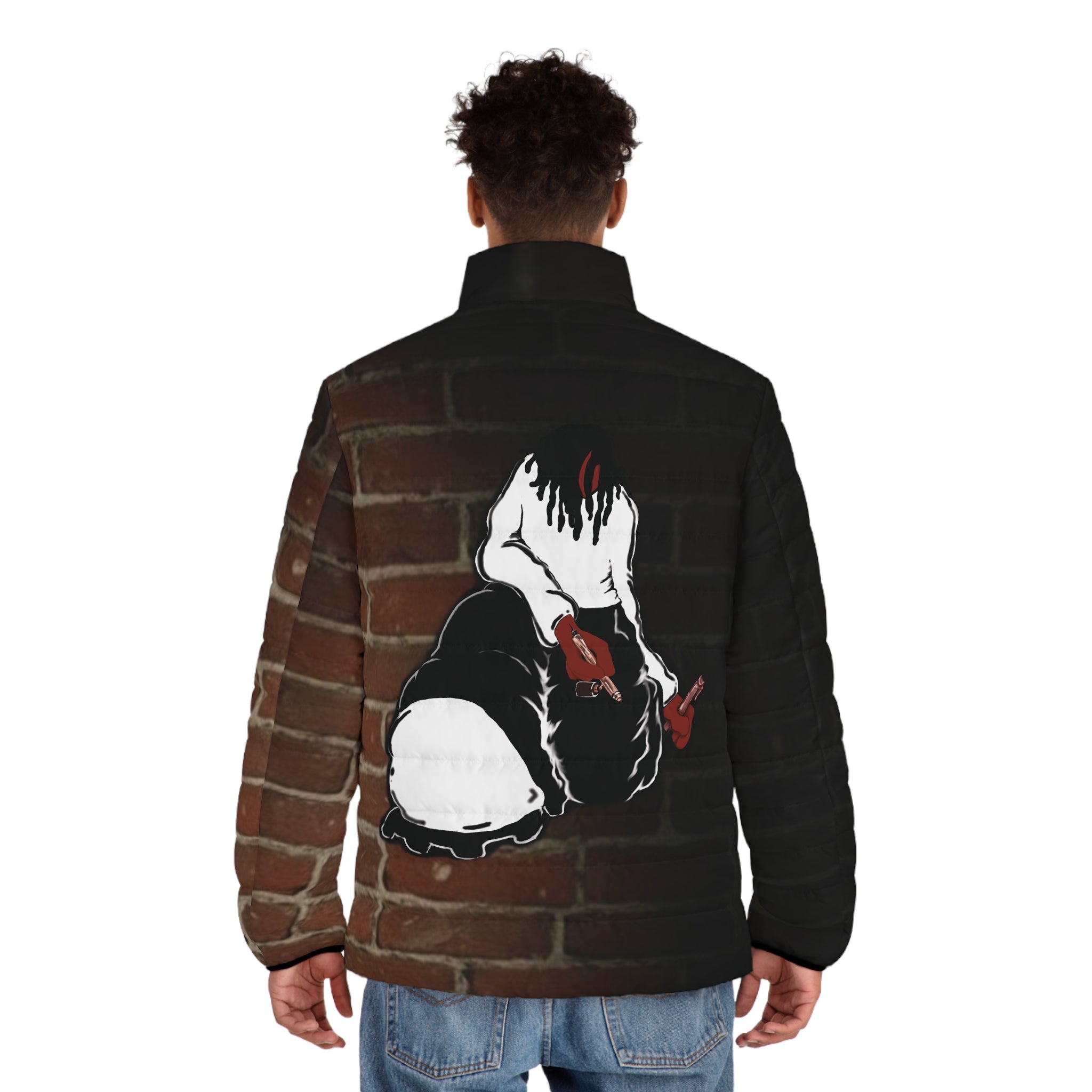 Brick House Street Art Puffer Jacket — TheBrokenArtShow AOP