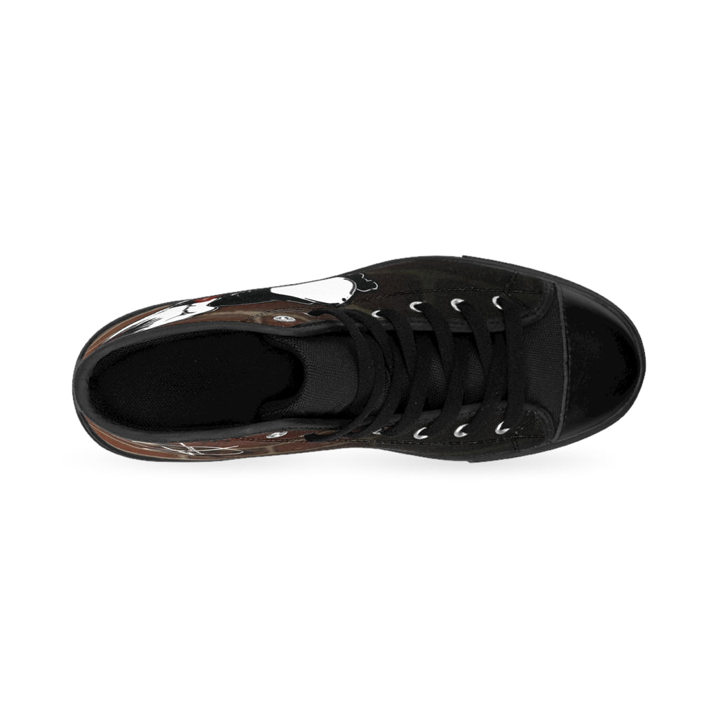 Men's Classic Sneakers — Urban Brick Wall Street Style with logos
