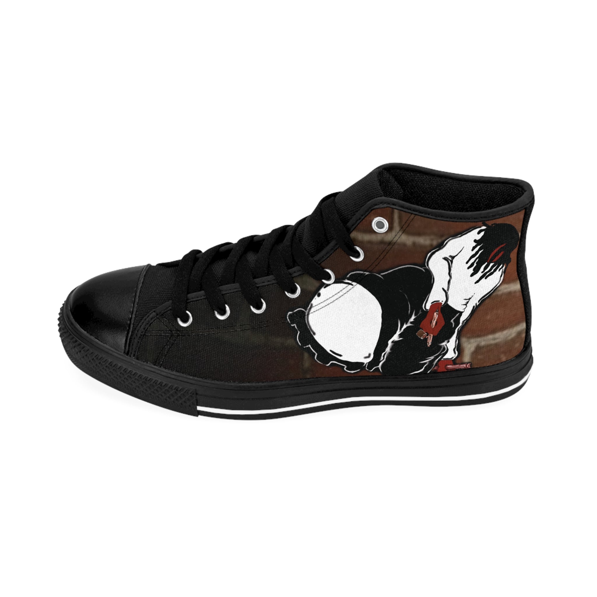 Men's Classic Sneakers — Urban Brick Wall Street Style with logos