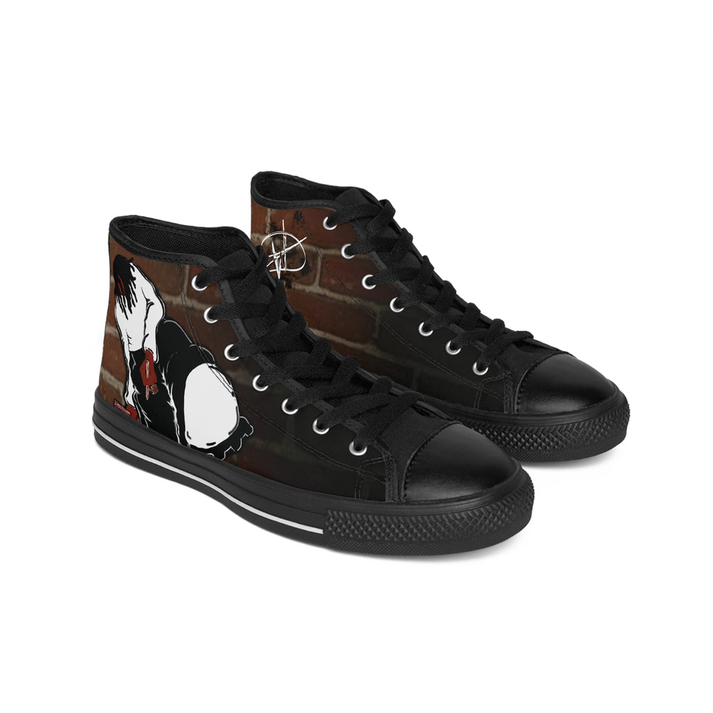 Men's Classic Sneakers — Urban Brick Wall Street Style with logos