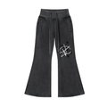 Vintage Washed Flared Fleece Pants