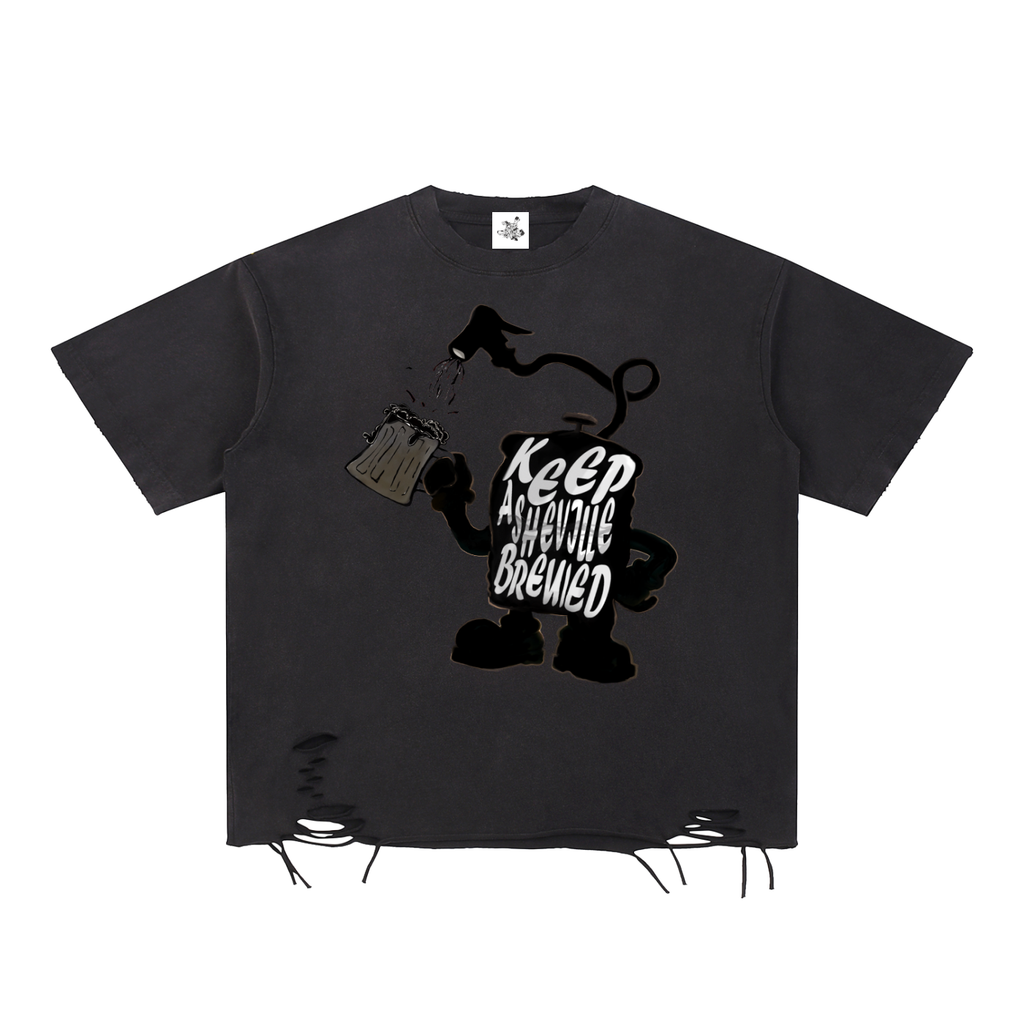 Snow Washed Raw-Hem KAB T-Shirt