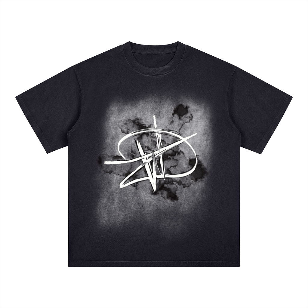 Square Patch Monkey Washed T-Shirt