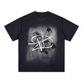 Square Patch Monkey Washed T-Shirt
