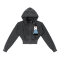 Vintage Washed Cropped Fleece Hoodie