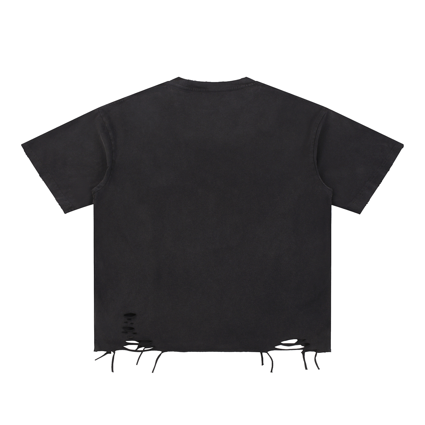 Snow Washed Raw-Hem bottle cap T-Shirt